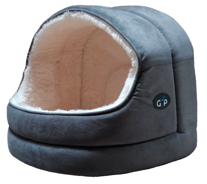 Nordic Hooded Bed Large Grey