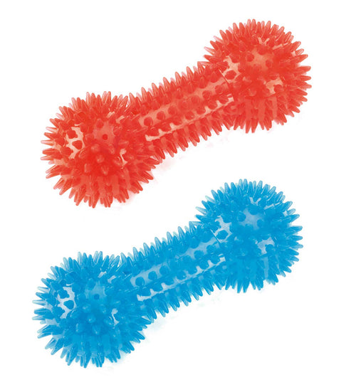 Pawpurr Flex Squeaky Dumbell Blue/Red