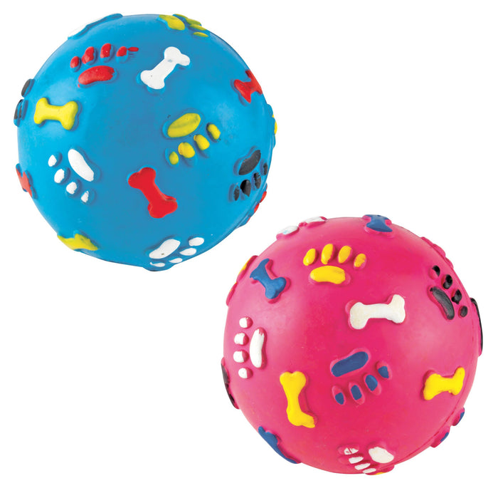 Pawpurr Rubber Giggle Ball (9cm) Pink/Blue